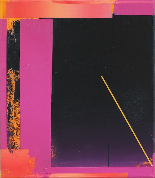 Sebastian Menzke: level 5, 2019, Öl auf Leinwand, 35 x 30 cm